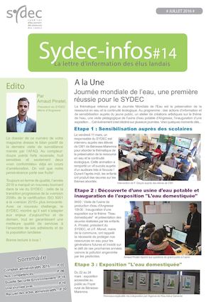 SYDEC-Infos N°14, Le Magazine d'information des élus landais - Juillet 2016