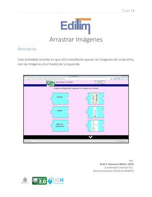 EdiLIM - Como crear actividad " Arrastrar Imagenes "