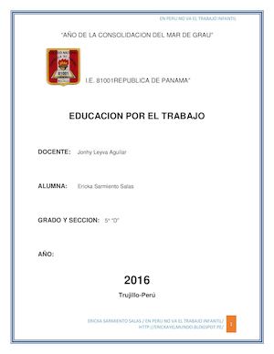 En Peru No Va El Trabajo Infantil