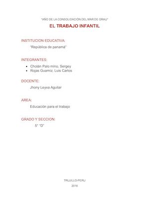 Trabajo Infantil Ept