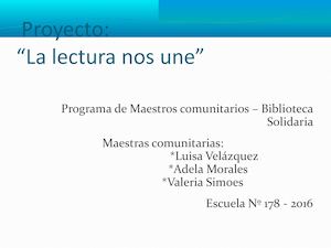 Presentación Tercer Nodo Esc 178