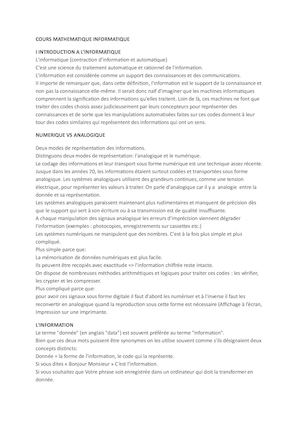 Cours Sur Langage Binaire