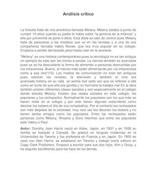 Análisis Critico melany