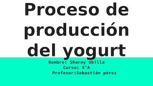 proceso de producción del yogur