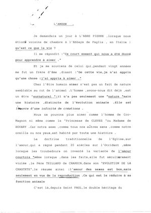 L'amour. Par Roger Garaudy