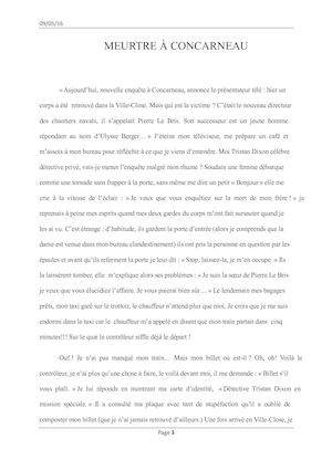 Meurtre à Concarneau