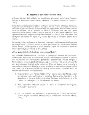 El bajío, región de México.