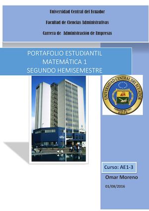 Cuaderno Matemática I Segundo Hemisemestre