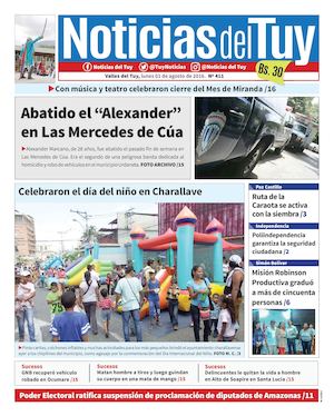 Noticias Del Tuy Edición Impresa 1ero De Agosto