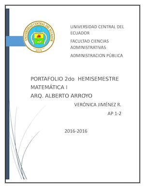 matematica i segundo hemisemestre