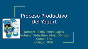 Proceso Productivo Del Yogur