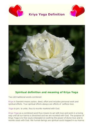 Kriya Yoga Spiritual Definition