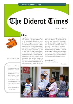 The Diderot Times N°7 (juin 2016)
