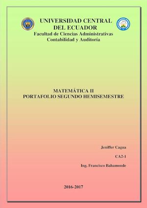 Portafolio Matemática II- 2do Hemisemestre