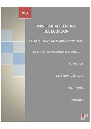 Matemática Segundo Hemisemestre Uce