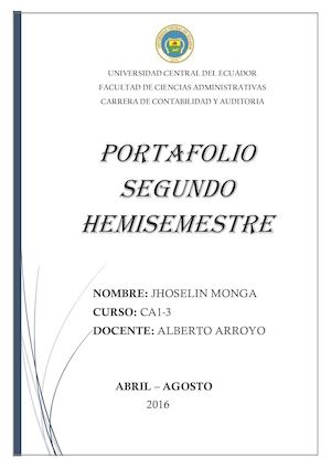 Portafolio Segundo Hemisemestre