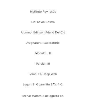 Informe De La Deep Web