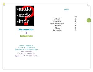 Gerundios e Infinitivos