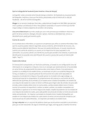 Qué Es La Biografía De Facebook