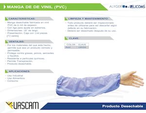 FICHA MANGA DE VINIL PVC VC