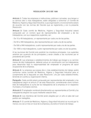 Resolución 2013 De 1986