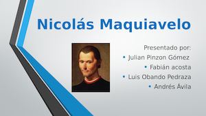 Nicolás Maquiavelo Fin