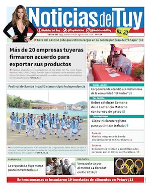 Noticias Del Tuy Edición Impresa 4 De Agosto