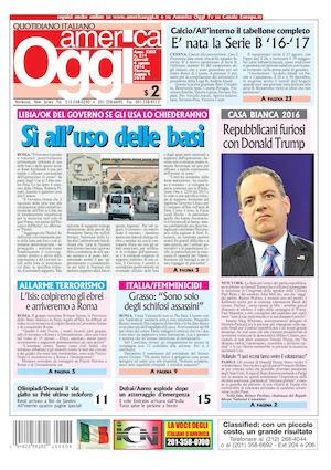 America Oggi 4 Agosto 2016