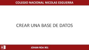 Crear Base De Datos