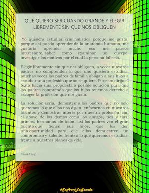 Qué Quiero Ser Cuando Sea Grande