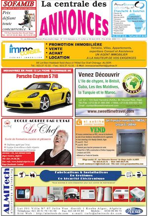 La Centrale des Annonces N° 1313 Semaine du 31 Juillet au 06 Août 2016
