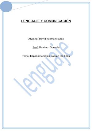ESPAÑA: TAMBIÉN SOBRAN LOS KILOS