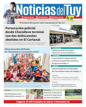 Noticias Del Tuy Edición Impresa 8 De Agosto