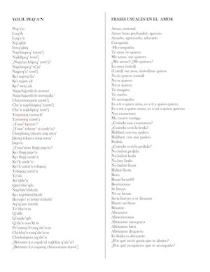 Frases En El Amor - idioma chalchiteco