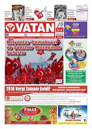 Yeni Vatan Turkish Newspaper Issue No: 1862