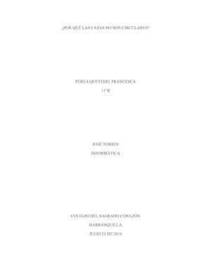Por Qué Las Casas No Son Circulares Francesca Perea