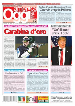 America Oggi 9 Agosto 2016