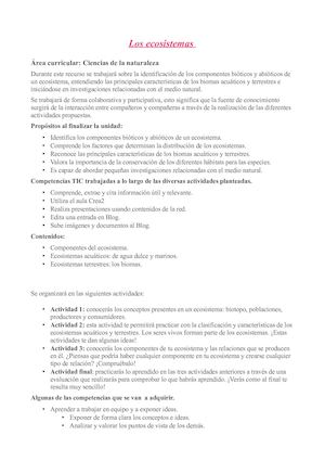 Ecosistemas Tarea Final