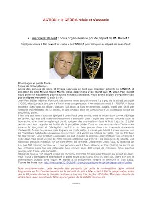 Andra - Pot de départ de M.Baillet !