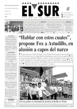 El Sur Miercoles 10082016