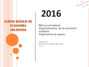 Curso Básico Economía Solidaria Sena