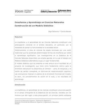 Fundamentos De La Didactica De Las Ciencias Naturales