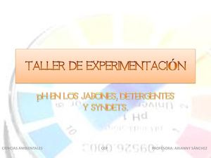 Taller De Experimentación pH Jabón