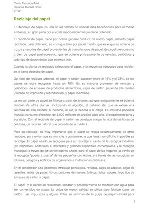 Reciclado de papel