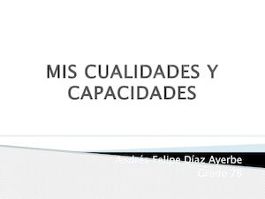 Mis Cualidades Y Capacidades Andres