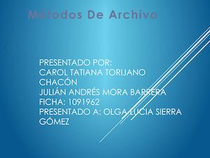 Metodos De Archivo