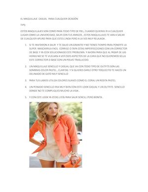 El Maquillaje Casual Para Cualquier Ocasión