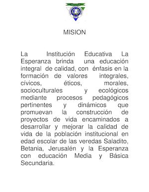 Mision Y Vision La Esperanza 1,2