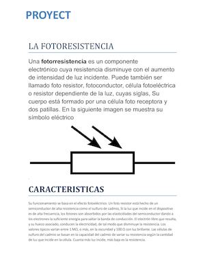 La Fotoresistencia