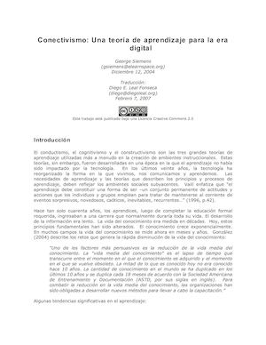 Conectivismo: Una teoría de aprendizaje para la era digital